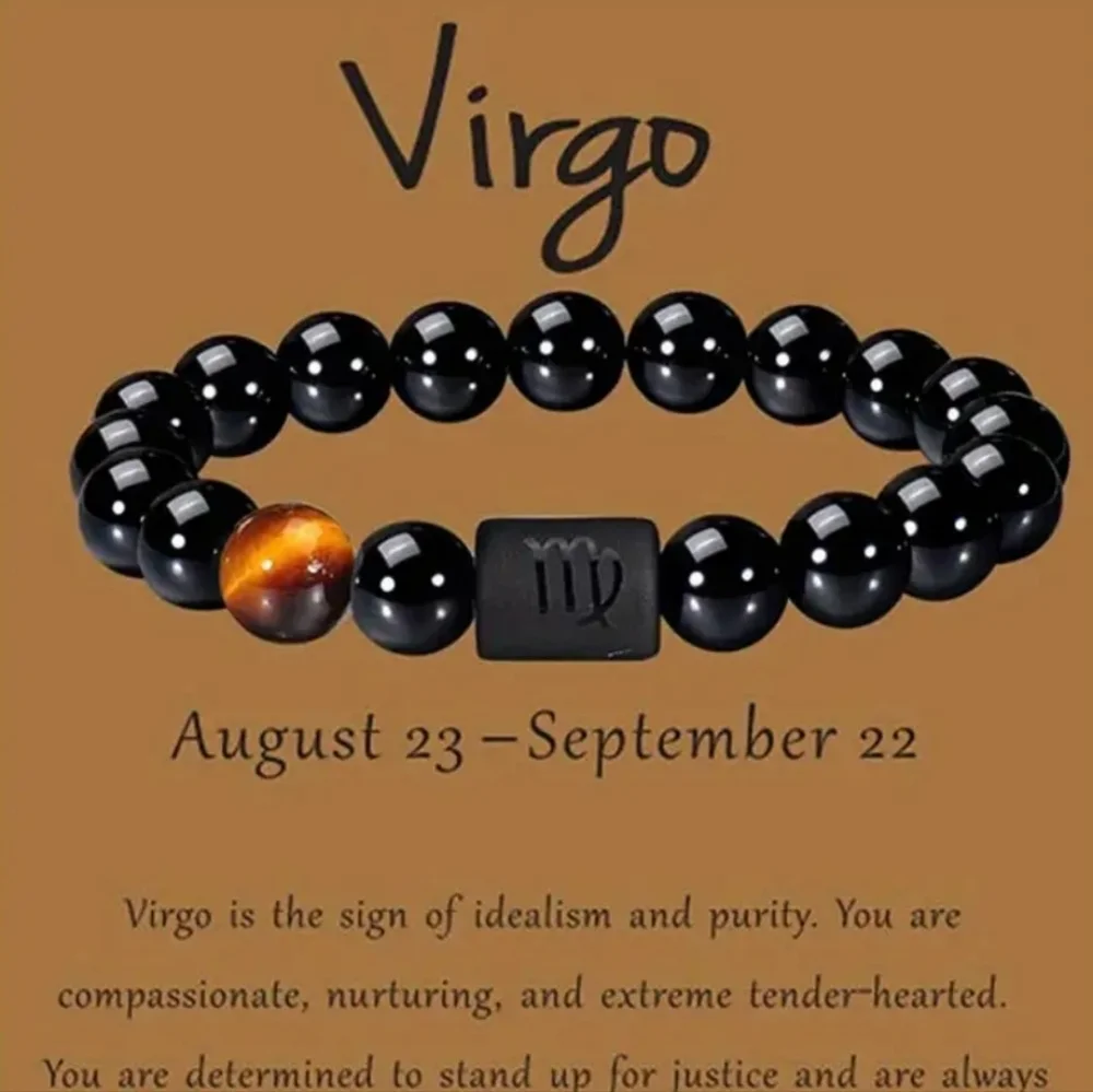 Zodiac Beaded Braided Bracelet 10mm